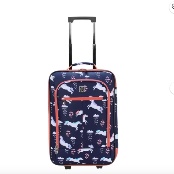 18" Kids Pilot Case Carry-on Luggage Suitcase, UNICORN NEW w/ wheels - Picture 1 of 6